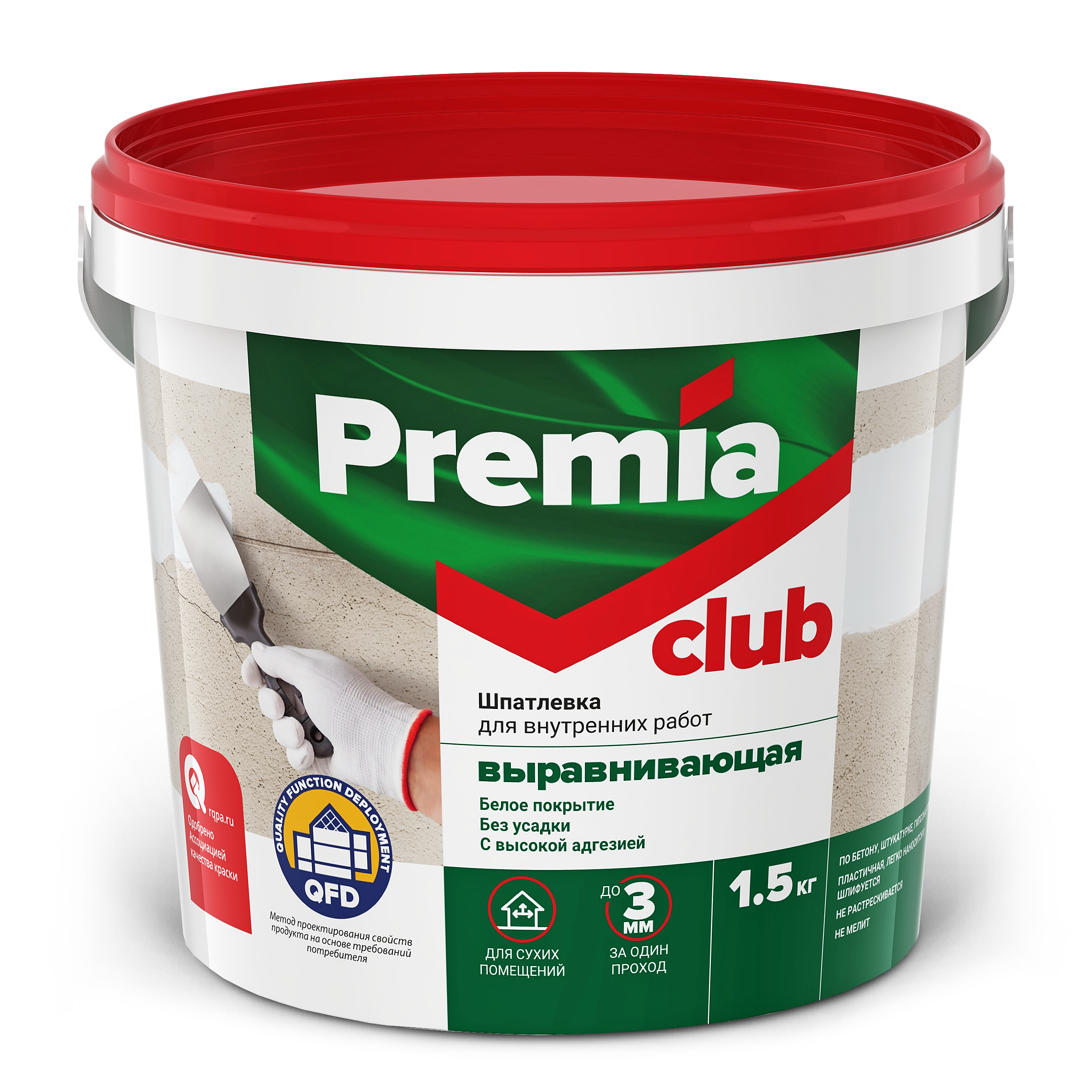 Шпатлевка PREMIA CLUB выравнивающая для внутренних работ